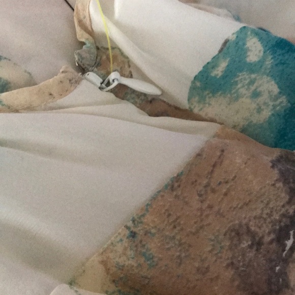 ๐ 1 hour sale. Halogen, Nordstrom, Paris Floral Blue blouse - Picture 5 of 8